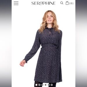 Maternity and nursing dress by Seraphine.